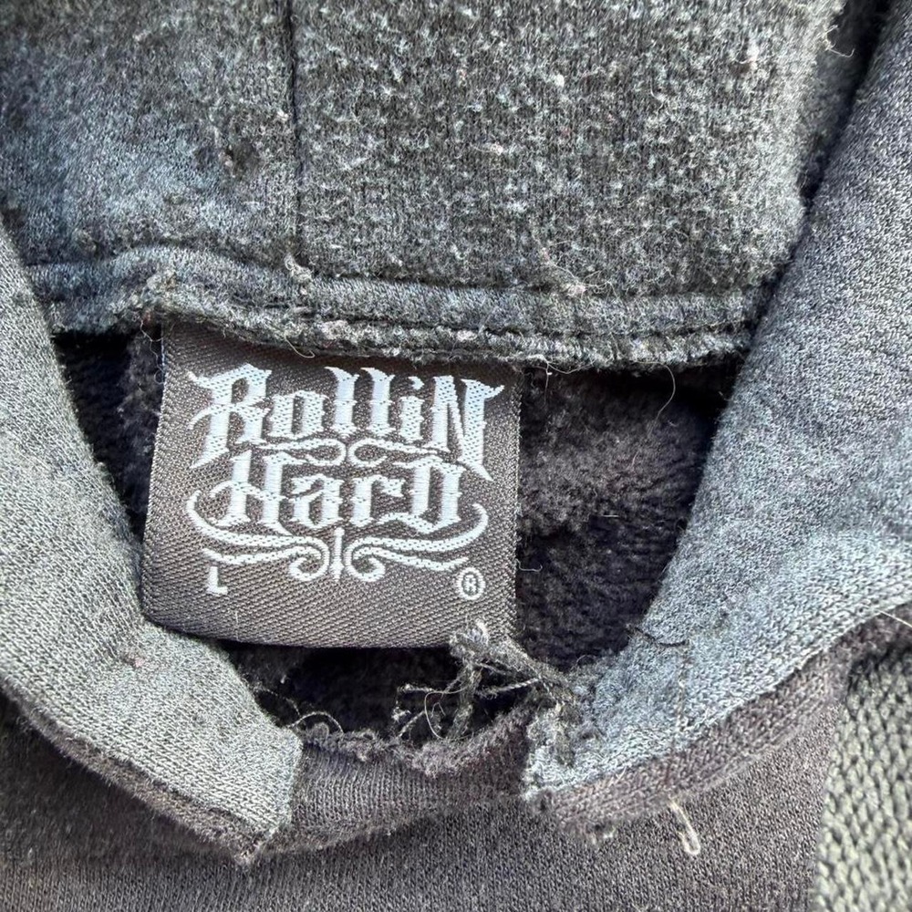 Super Rare Sick 90s Vintage Rollin Hard Hoodie - Picture 4 of 7